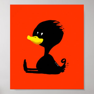 Póster pato preto