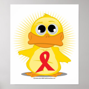 Póster Pato vermelho da fita