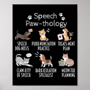 Poster Patologia da Fala Gatos Engraçados Piadas Fala Lin