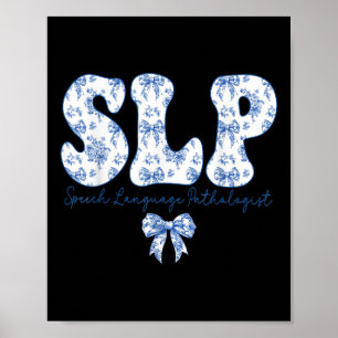 Poster Patologia da Linguagem da Fala Retro Slp Coquette