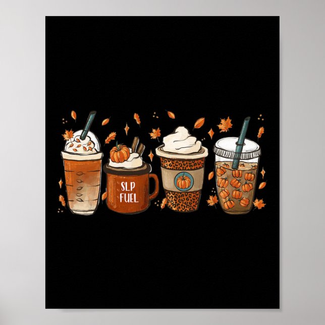 Poster Patologista De Língua De Queda Do Café Pumpkin Ha (Frente)