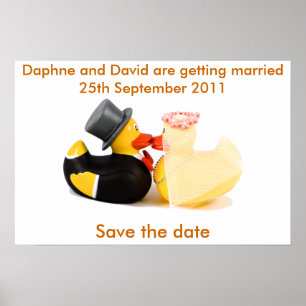 Póster Patos de casamento ... Cartaz
