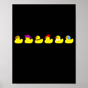 Poster Patos Em Fila Piada Engraçada do Pai Humor Fofo Bo
