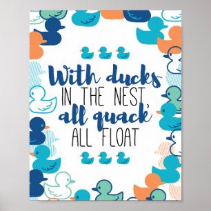 Poster Patos Engraçados e Quack Float Cote Design