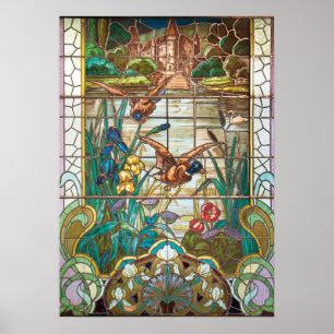 Poster Patos-reais de vidro retidos