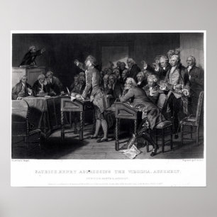 Poster Patrick Henry que endereça o conjunto de Virgíni