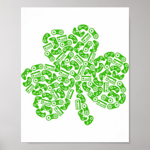 Poster Patricks Day Gaming Boys Jogo Jogo Jogo Jogo Prese