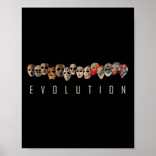 Poster Patrimônio do jogador de hóquei no gelo Evolução d