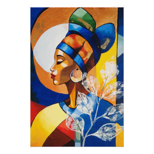 Póster Patrimônio Dourado: Arte de Parede da Rainha Afric
