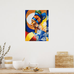 Poster Patrimônio Dourado: Arte de Parede da Rainha Afric