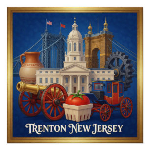 Póster Patrimônio Industrial de Trenton Nova Jersey