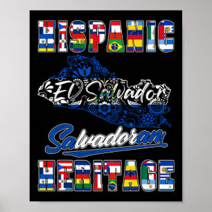 Poster Patrimônio Nacional Hispânico de El Salvador Mês S