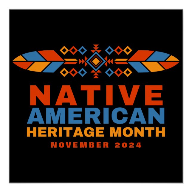 Póster Patrimônio Nativo Americano Mês 2025 (Frente)