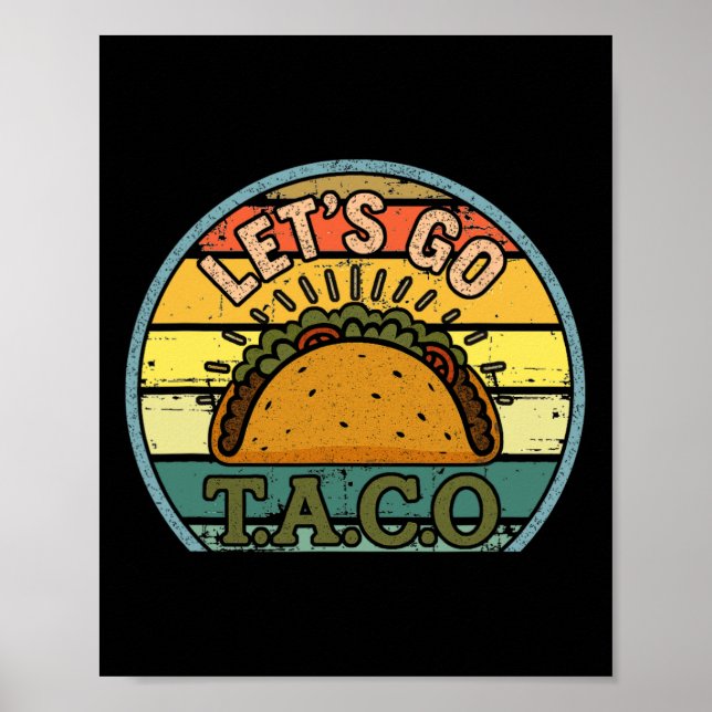 Poster Patriota Americano Tee Funny Vamos Go Taco Mulhere (Frente)