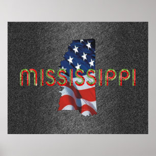 Póster Patriota de Mississippi do T