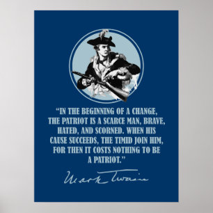 Poster Patriota - Mark Twain