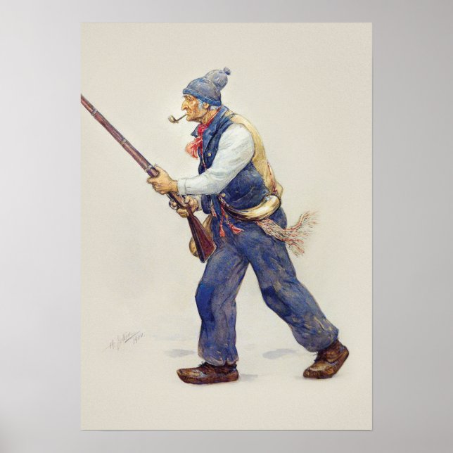 Poster Patriota Quebeque Rebelião 1837-1838 Henri Julien (Frente)