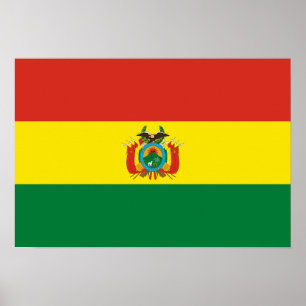Poster Patriotic Bolivia Flag