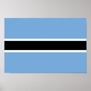 Poster Patriotic Botswana Flag