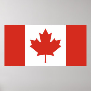 Poster Patriotic Canadian Flag