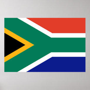 Póster Patriotic South Africa flag Bokke
