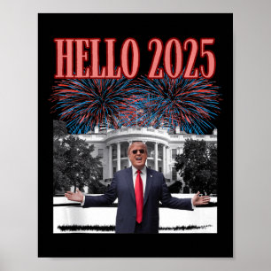 Poster Patriotic Trump Hello, 2025, republicano do ano no