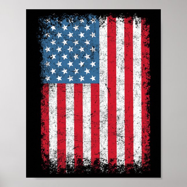 Poster Patriotic Usa Flag 4th Of July For Men Women Kids  (Frente)