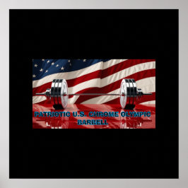 Poster Patriótica Estados Unidos Chrome Barbell Set