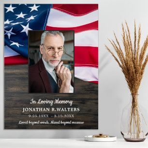 Poster Patriótica Memorial Foto Funeral Po