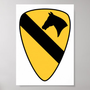 Poster Patriótico da Divisão de Cavalaria de 1ruas