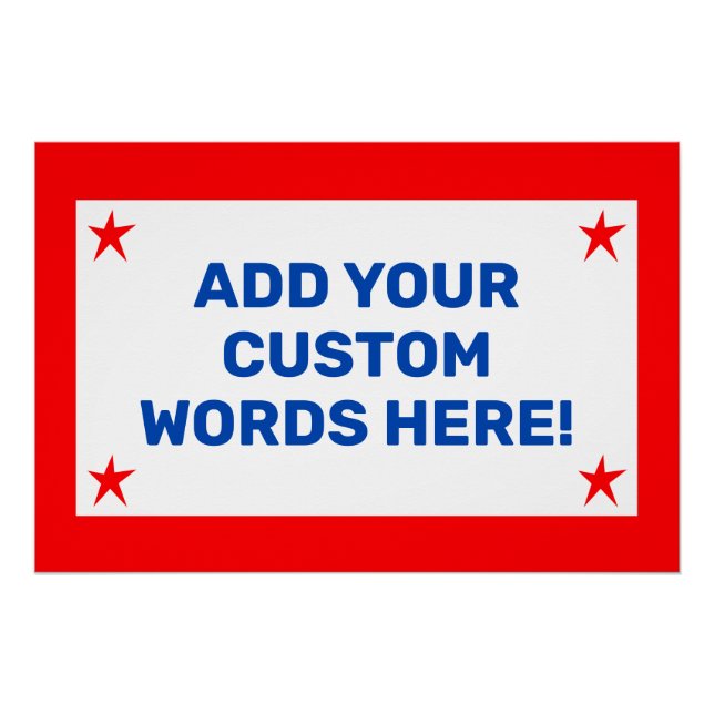 Póster Patriótico Personalizado (Frente)