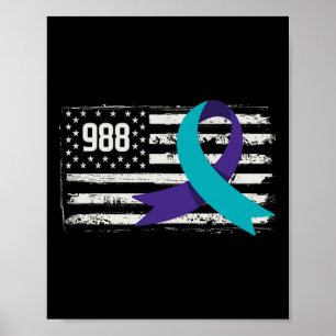 Poster Patriótico Sinalizador Americano Suporta Prevenção