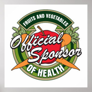 Póster Patrocinador dos vegetais da saúde