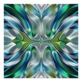 Póster Patrón abstracto de ondas de Agua