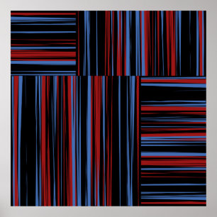 Poster Pattern with horizontal and vertical colored bands