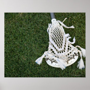 Poster Pau de lacrosse na grama