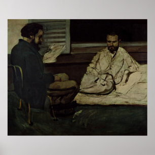 Póster Paul Alexis que lê um manuscrito