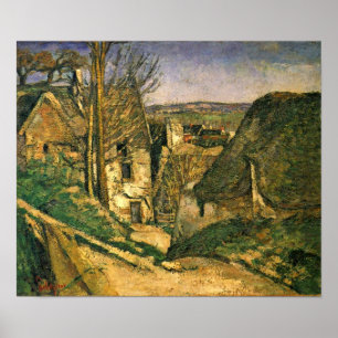 Póster Paul Cezanne - a casa do homem pendurado