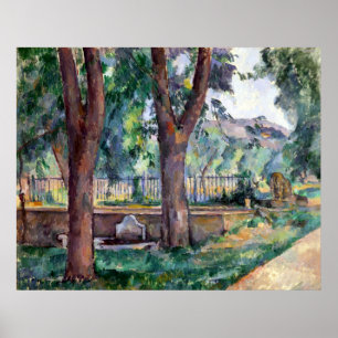 Poster Paul Cezanne A Piscina no Jas de Bouffan