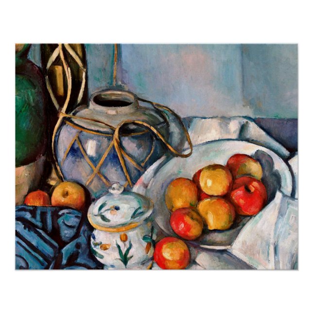 Póster Paul Cezanne - A Vida Continua Com Maçãs (Frente)
