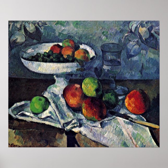 Poster Paul Cezanne - A Vida Estática com a Fruta Bowl (Frente)