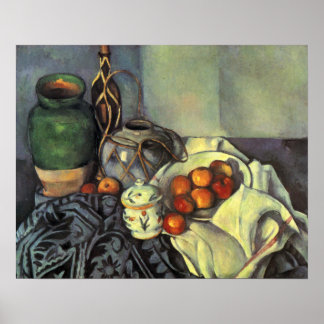 Póster Paul Cezanne, "A Vida Estática com Fruta"