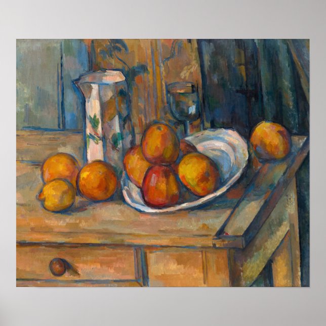 Poster Paul Cezanne - A Vida Estática com Jug de Leite e  (Frente)