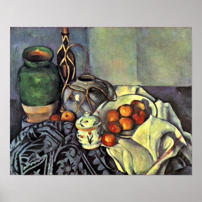Póster Paul Cezanne - A Vida Estática com Maçãs (Frente)