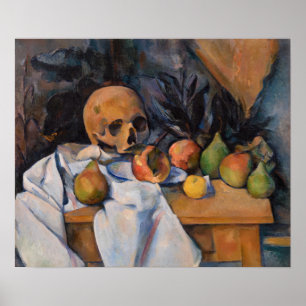 Poster Paul Cezanne - A Vida Estática com o Crânio