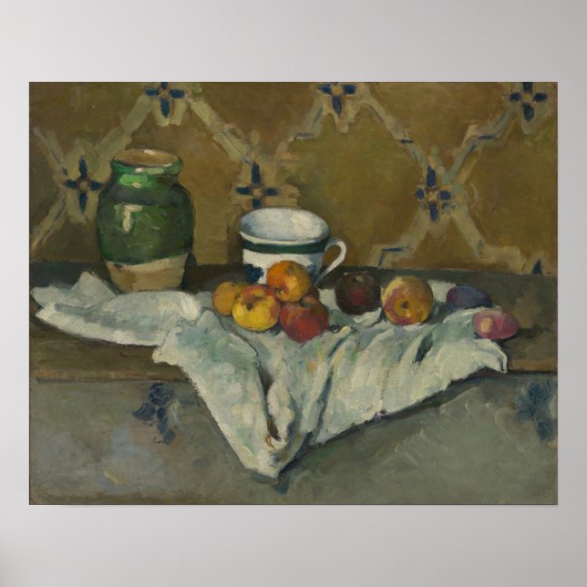 Poster Paul Cezanne | A vida estática com o jar, a Taça e (Frente)