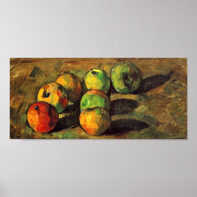 Póster Paul Cezanne - Ainda há vida com sete maçãs (Frente)