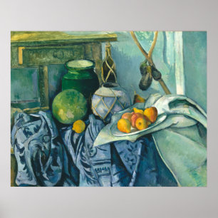 Poster Paul Cezanne Ainda Life Ginger Jar e EggPlant