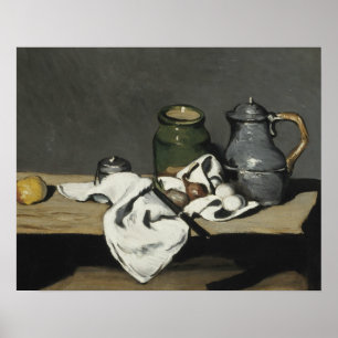 Póster Paul Cezanne - ainda vida com chaleira