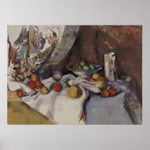 Póster Paul Cézanne - ainda vida com maçãs